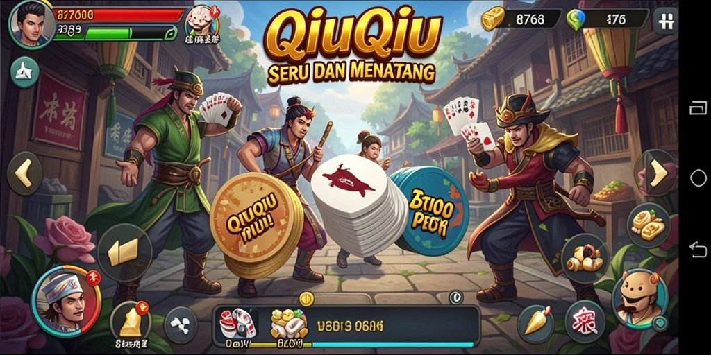 Screenshot menampilkan gameplay seru di QiuQiu 8768.