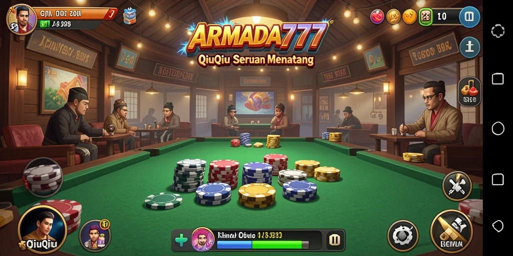 Tampilan gameplay QiuQiu yang seru dan mengasyikkan.