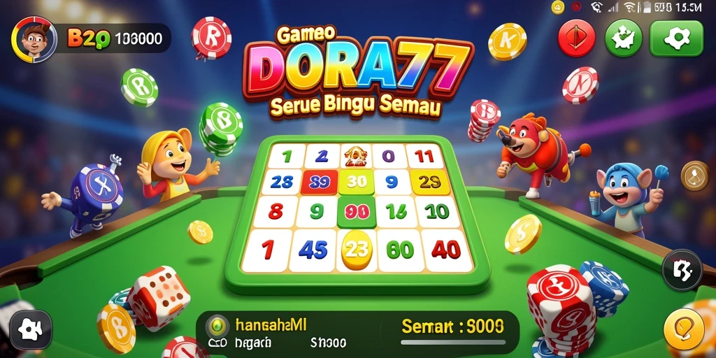 Tampilan gameplay DORA77 yang mendebarkan saat bermain Bingo.