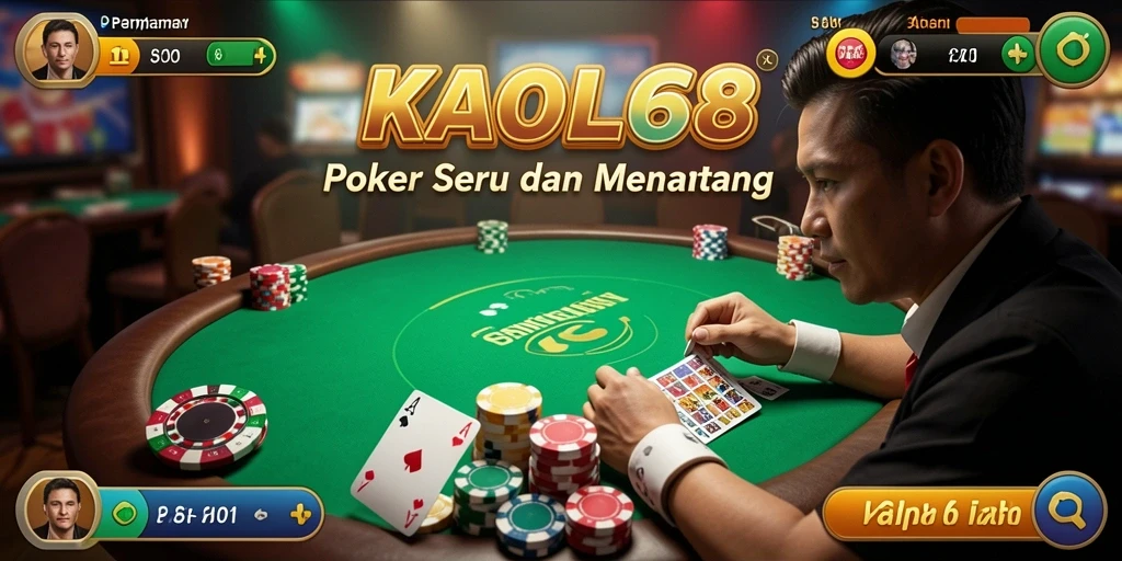 Tampilan gameplay Poker yang seru dan menantang di KAOL68.