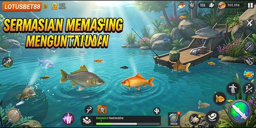 Tampilan screenshot LOTUSBET88 yang menunjukkan momen memancing yang mendebarkan.
