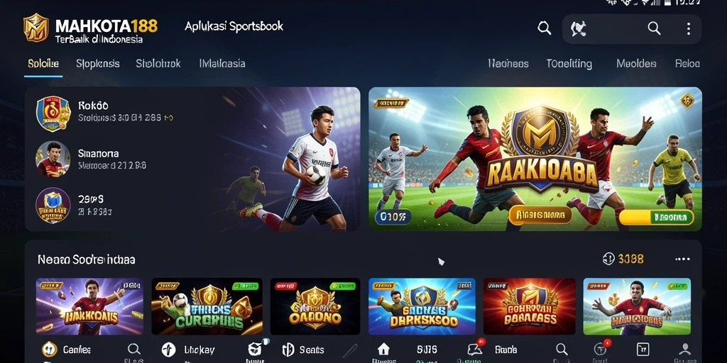 Tampilan gameplay Sportsbook MAHKOTA188 yang menarik dan interaktif.