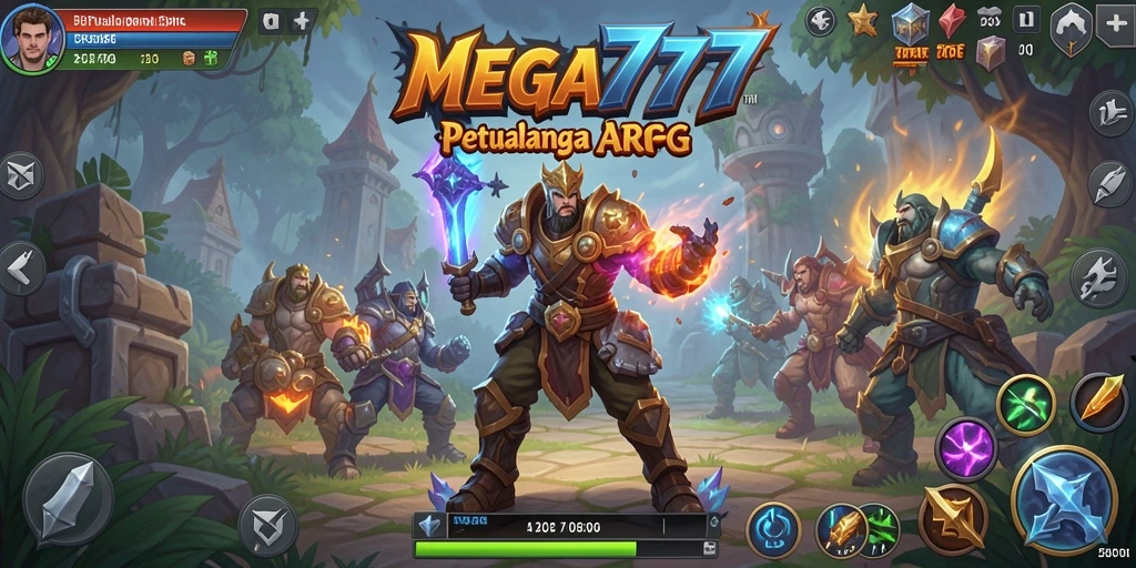 Tampilan gameplay <strong>MEGA777</strong> dengan aksi pertarungan yang mendebarkan.