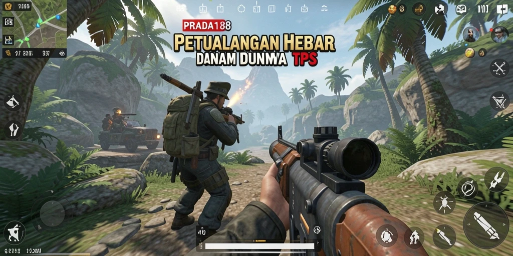 Tampilan mendebarkan dari gameplay PRADA188 yang penuh aksi TPS.