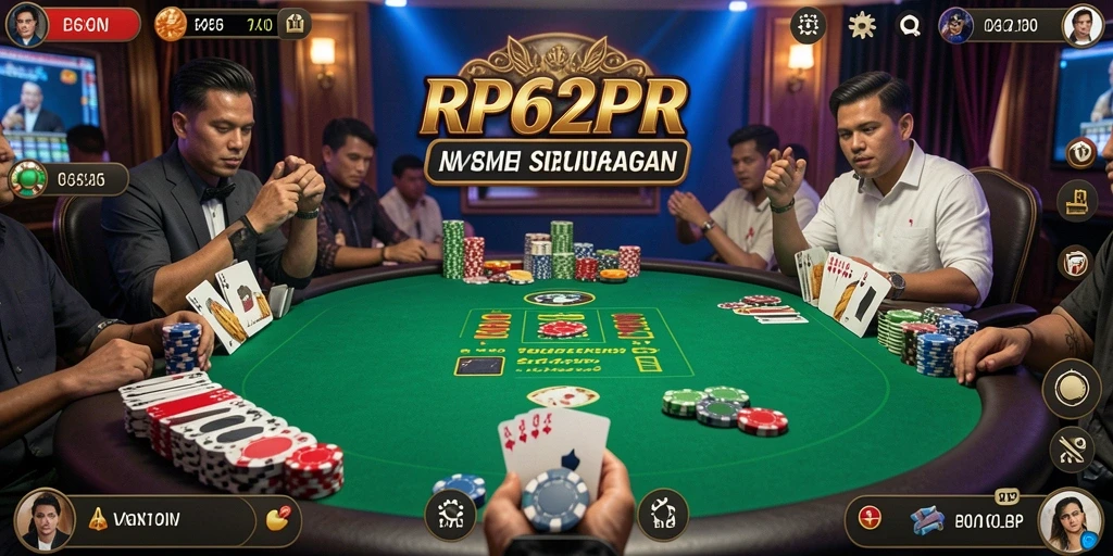 Tampilan gameplay Poker yang menarik dan interaktif.