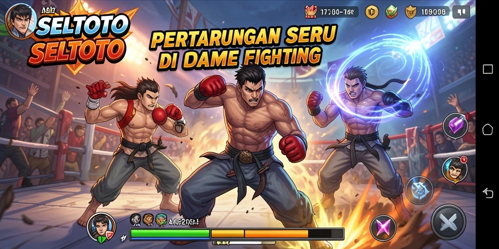 Tangkapan layar gameplay <strong>SELTOTO</strong> menampilkan aksi pertarungan yang mendebarkan.